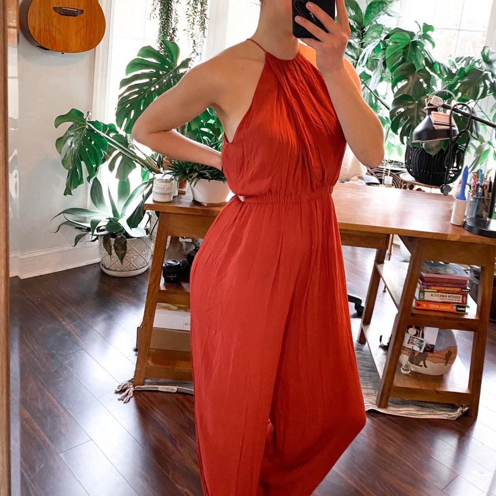 ELEVENSES Anthropologie Rust Romper